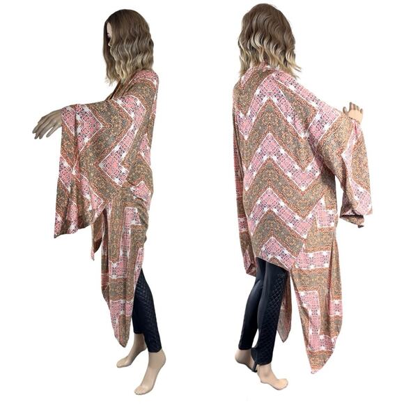 Chrysanthemum Boho Bell Kimono Sleeve Cardigan SZ M/L $69 - Picture 10 of 12